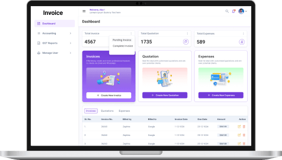 Invoice Management Screenshot